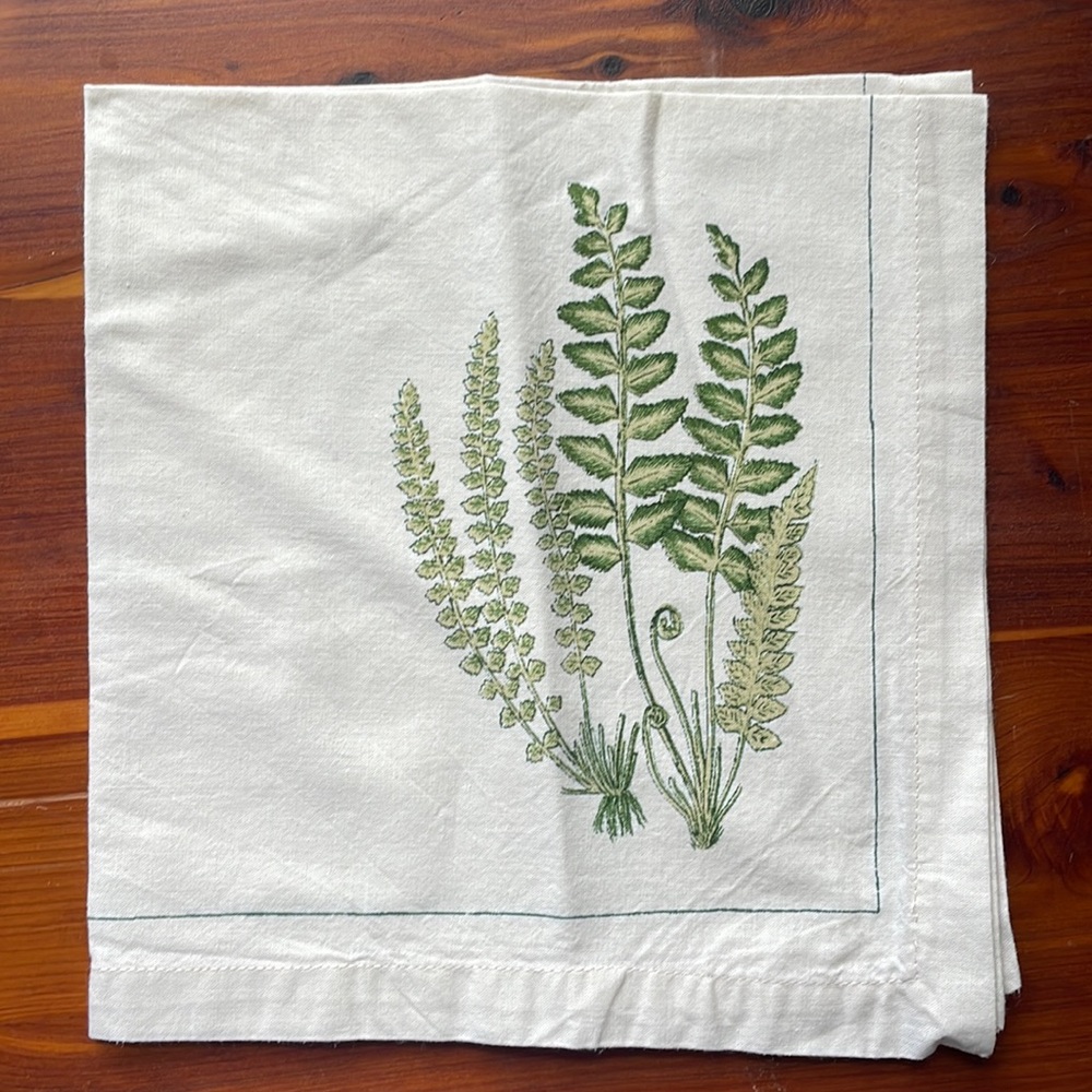Lot of 4 botanical napkins 🌿 - Picture 4 of 5